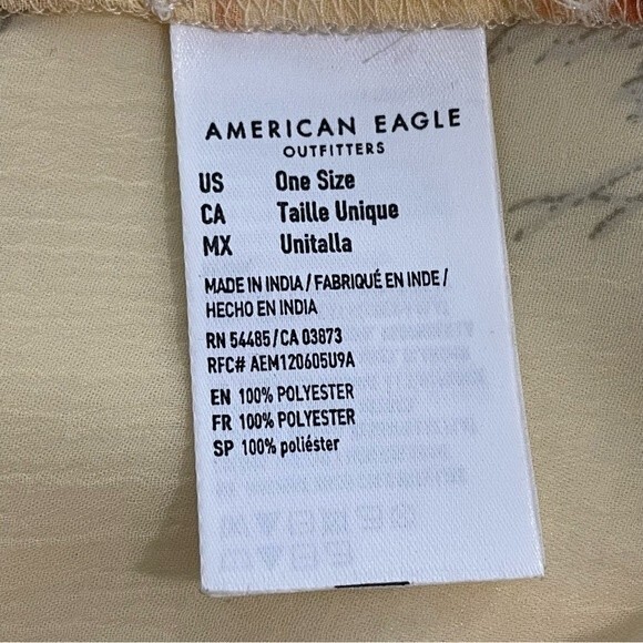 NWT American Eagle AEO Floral Kimono Duster One Size Yellow - Picture 6 of 8